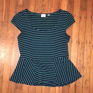 Anthropologie Peplum Top sz M